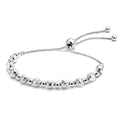 LeCalla Pure 925 Sterling Silver Italian Paperclip Link Chain Bracelets | Gold Over Silver Paper-Clip Link Station Bracelet | Sliding Bolo Bracelet for Women - color: Bead Ball Diamond-Cut