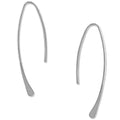 Upside Down Hoop Earrings - Hypoallergenic Lightweight Wire Needle Drop Dangle Threader Hoops for Women, Safe for Sensitive Ears - Plated in 925 Sterling Silver or 18k Gold - color: 1.2" inch - 925 Sterling Silver Plated