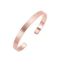Qitian Islamic Jewelry Gifts for Women Allah Gold Bangles Bracelets Ayatul Kursi Arabic Cuff Bracelet for Women Men Islam Eid Ramadan New Year Gifts - color: B-Rose Gold-Thick - women