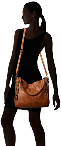 Shoulder Handbags for Women Large Soft Casual PU Leather Hobo Tote Purses - color: Brown