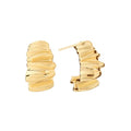 Amazon Essentials Plated Tailored Hoop Earrings - color: Gold Tone, size: L: 0.79" X W: 0.47"