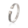 Montana West Wrangler Cuff Bracelet for Women Western Turquoise Adjustable Open Bangle Silver Plated Carved Floral Cowgirl Country Jewelry - color: Silver-White