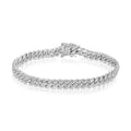 CG&KYGG 6mm Miami Cuban Link Chain 14K White Gold Plated 316L Stainless Steel Necklace or Bracelet for Mens Womens(Double Safety Clasp, Birthday Gift) - style: 14K White Gold Bracelet - 6mm