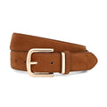 HOTWILL Women Suede Belt for Jeans Dresses Fashion Chunky Ladies Waist Belts with Gold Buckle - color: Brown, size: X-Small: 23"-25" (Pant 00-2)