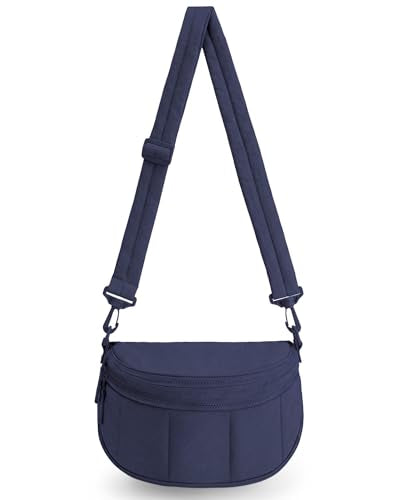 BAGSMART Crossbody Bags for Women Travel Purse, Puffer Bum Bag Handbag Wallets, Crossbody Fanny Packs for Travel & Work - color: Navy Blue