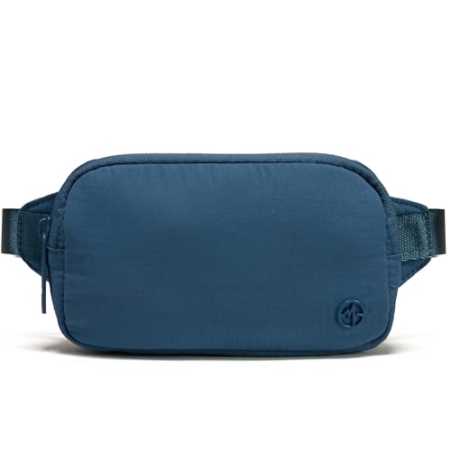 Pander Mini Belt Bag – Ultra Compact, Fits 6.7” Phone, Lipstick, Earbuds, Essentials, Small Crossbody Waist Purse, Denim Blue - color: Denim Blue