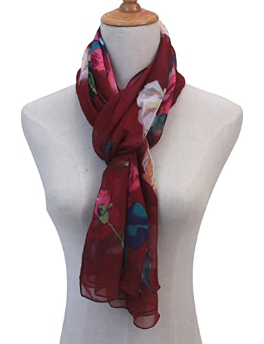 PANTONIGHT Long Chiffon Fashion Scarf Lightweight Chiffon Sheer for women - color: No.780