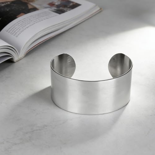 Upper Arm Cuff for Women, Simple Sexy Harness Armlet Bracelet with Crystal Adjustable Upper Arm Chain Bangle Arm Band for Women - color: Silver Band