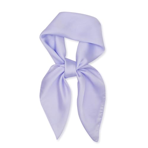 vimate Head Scarf for Women Hair 27'' Square Satin Silk Feeling Bnadana Neck Scarf Handbag Accessories Etc - color: C83#. Light Purple