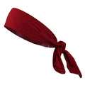 Headbands Tie on Headband for Women Men Running Athletic Hair Head Band Elastic Sports Sweat Basketball Sweatband Stetchy Yoga Workout Sweatbands Adjustable Non-Slip Moisture Wicking - color: burgundy