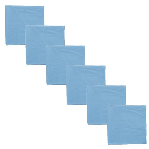 Motique Accessories Solid Color Bandana - Set of 6 Bandannas - color: Light Blue