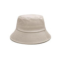 NPJY Bucket Hat for Women Men Cotton Summer Packable Sun Beach Fishing Hats Travel Cap - color: Plain Beige