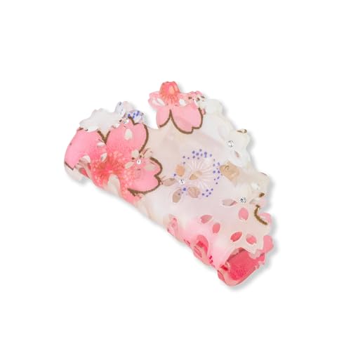 Hair Claw Clip for Women Girls Flower Banana Cute Kawaii Aesthetic Small Hair Clip for Thin Hair (182SAKURA Small/Pink) - color: 182SAKURA small / Pink