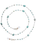 Bohemia Glasses Chain for Women - Boho Sunglasses Holders Around Neck Eyeglasses Charms for Eyewear Retainer Strap - color: Blue
