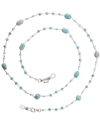 Bohemia Glasses Chain for Women - Boho Sunglasses Holders Around Neck Eyeglasses Charms for Eyewear Retainer Strap - color: Blue