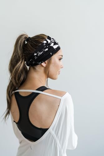 Huachi Tie Dye Headbands for Women Wide Head Wraps Boho Thick Hairbands Large African Sport Yoga Turban Headband Hair Accessories (Pack of 4) - color: Tie Dye 1