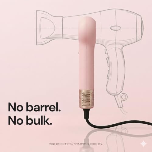 L'ANGE HAIR Axia HaloRing Ionic Hair Dryer | High Speed Professional Blow Dryer for Smooth, Frizz-Free Styles | Lightweight Brushless Motor with Concentrator & Wall Mount | 4 Heat Settings | Purple - color: Purple
