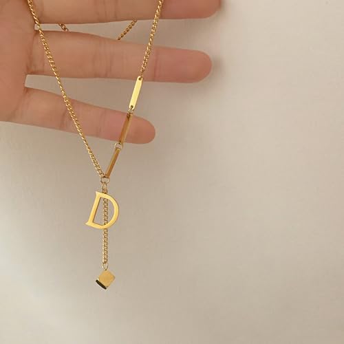 Gold Necklaces for Women Gifts - 14K Gold Plated Necklace for Women Necklaces for Her Tiny Fashion Jewelry for Teens，for Women Friends Jewelry Gifts，Necklace Gold Jewelry Birthday Gifts - style: Letter D necklace