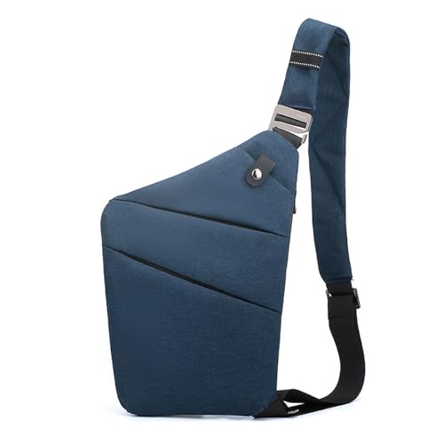Crossbody Travel Bags for Women, Anti Theft Proof Safe Slim Sling Travel Purses, Personal Flex Shoulder Bag for Men Women - color: Dark Blue, size: Right Shoulder