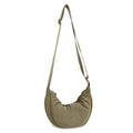 Nylon Crescent Crossbody Bag for Women Purses Trendy Men,Small Travel Sling Bag Hobo - color: Khaki, size: Small