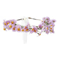 AWAYTR Flower Hippie Floral Crown - Boho Sunflower Headband for Women, Hippie Costume and Hair Accessories (Purple) - color: Purple