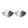 Lightweight Boho Bohemian Fan Earrings for Women Geometric Dangle Drop Half Round African Tribal Ethnic Jewelry - color: Metallic 2.5"x 1.5"