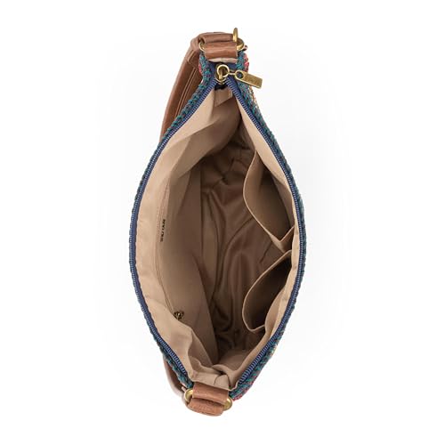 The Sak Sequoia Hobo Bag - Hand Crochet Large Women's Purse for Everyday & Travel - Durable Handbag & Tote With Zipper Pocket - color: Woodland Stripe