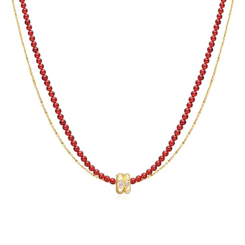 ARSIS 18K Gold Plated Shell Pearl Necklace for Women, 35"/45" Long Dainty Pearl Layering Necklace Beaded Choker, Vintage Boho Strand Necklace Vacation Jewelry Gift for Birthday Anniversary Party - color: Gold Ring Pendant