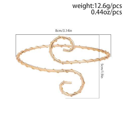 Long tiantian Gold Arm Cuff Upper for Women Bangle Bracelets Upper Arm Cuff Bracelet Trendy Armband Beach Jewelry Trendy Stuff Gifts - color: C4:gold Arm Cuff