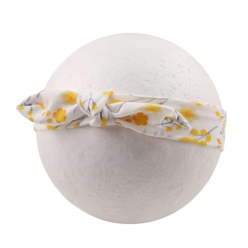 Baby Headbands Soft Stretchy Baby Girl Bows Newborn Infant Toddler Headwrap Hair Accessories - color: Yellow