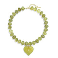 Elegance 11 designs Chunky Heart Necklace for Women, Colorful Acrylic Beaded Statement Puff Heart Necklace, Cute Boho Y2K Choker Necklace for Gift Jewelry - color: Green