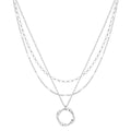 BBV Layered Gold Necklaces for Women Stackable Dainty 14K Gold Plated Silver Chain Necklace Layering Cute Fashion Pendant Choker Necklaces Trendy Jewelry Set Gifts for Women - color: silver, style: Oval paper clip flat strip square