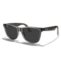 MERRY'S Classic Square Shape Polarized Sunglasses for Womens Mens Retro Designer UV400 Sun Glasses S6140 - color: Grey&tra Frame/Black Lens