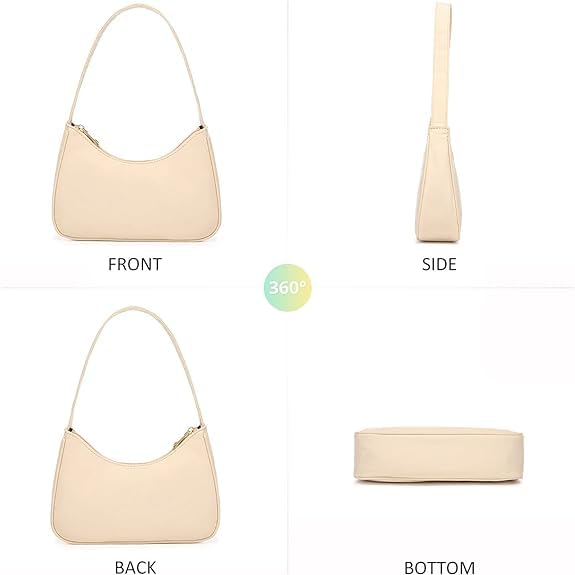 Loiral Small Purse for Women, Retro Classic Tote HandBag Shoulder Bags Clutch Purse - color: Almond