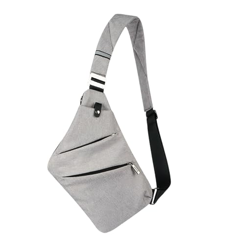 OSOCE Crossbody Sling Bag, Water-Resistant Anti Theft Chest Pack, Minimalist Commuter Daypack for Travel Hiking Work - color: 1.0 Grey, size: Small