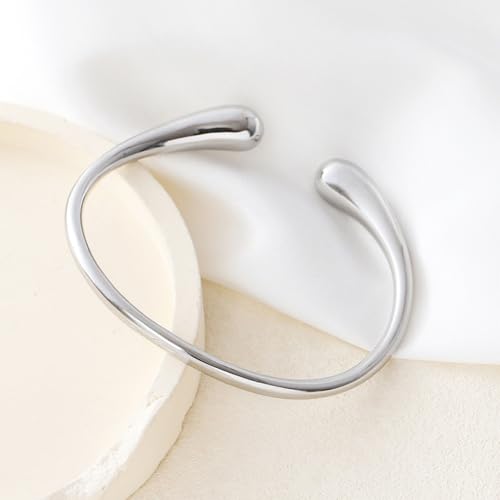 Arm Cuff Bracelet for Women Adjustable Upper Arm Cuff Bangle Boho Summer Beach Festival Jewelry - color: Silver Arm Cuff - Regular