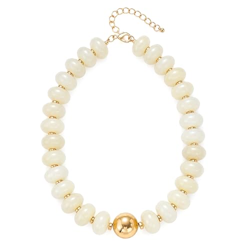 Chunky Beaded Starfish Shell Necklace for Women Colorful Boho Summer Chain Choker Beach Necklace with Acrylic Beads Trendy Chunky Jewelry Gifts - color: XL008B