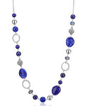 PEARL&CLUB Long Beaded Necklaces For Women - Sweater Chain Fashion Jewelry Necklace Gifts For Women - color: 23-Royal Blue