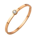 555Jewelry Womens Stainless Steel Shiny Bling Cubic Zirconia Bangle Bracelet