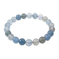 Crystal Bracelets, Bracelet for Women, Nature Crystal Stretch Elastic Bracelet, Nature Gemstone-8mm, Healing Stone Bracelets, Jewelry Gifts for Women, Holiday - color: Blue