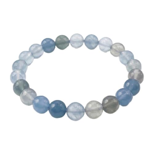 Crystal Bracelets, Bracelet for Women, Nature Crystal Stretch Elastic Bracelet, Nature Gemstone-8mm, Healing Stone Bracelets, Jewelry Gifts for Women, Holiday - color: Blue