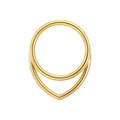 16G Titanium Septum Rings Double Septum Jewelry Daith Piercing Jewelry Silver Gold Hinged Segment Helix Clicker Piercing Jewelry 8 mm 10 mm Seamless Ring Hypoallergenic Jewellery for Her - color: Gold, size: 10mm