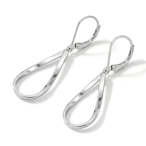 Leverback Dangle Drop Earrings for Women, Hypoallergenic Lightweight Minimalist Jewelry, Fashion Gift for Her, Birthday Anniversary - color: A-Silver
