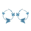 Kercisbeauty Polished Butterfly Big Hoop Earrings for Women Special Occasion Cute Jewelry - color: Green