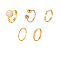 Boho Knuckle Rings Gold Finger Rings Set Stacking Retro Joint Rings Vintage Midi Rings 5 Piece Set for Women