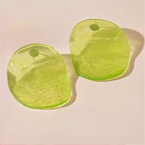 Simple Red Cute Acrylic Round Disc Stud Earrings for Women Trendy, Vintage Transparent Green Resin Geometric Earring Charm Party Vacation Jewelry Gift