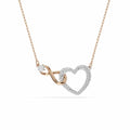 Swarovski Infinity Heart Jewelry Collection, Necklaces and Bracelets, Rose Gold & Rhodium Tone Finish, Clear Crystals - color: Pendant Necklace