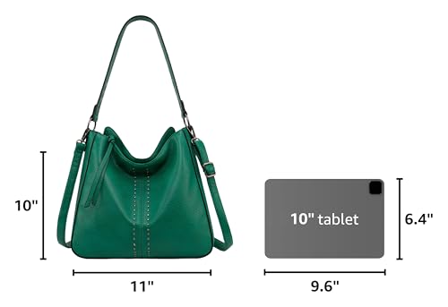 Montana West Hobo Bag for Women Crossbody Purse and Handbags Ladies Chic Shoulder Bags - color: Jade Green