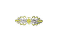 Faship Citrine Yellow Small Mini Floral Hair Barrette Clip - color: Yellow / Citrine color