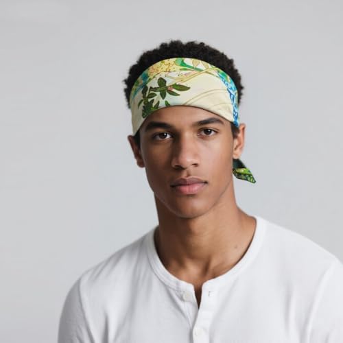 Large Cotton Bandana Lightweight Head Hair Scarf Headbands Wraps Cover Handkerchiefs for Women Men 25 x 25 inch - color: Rt18